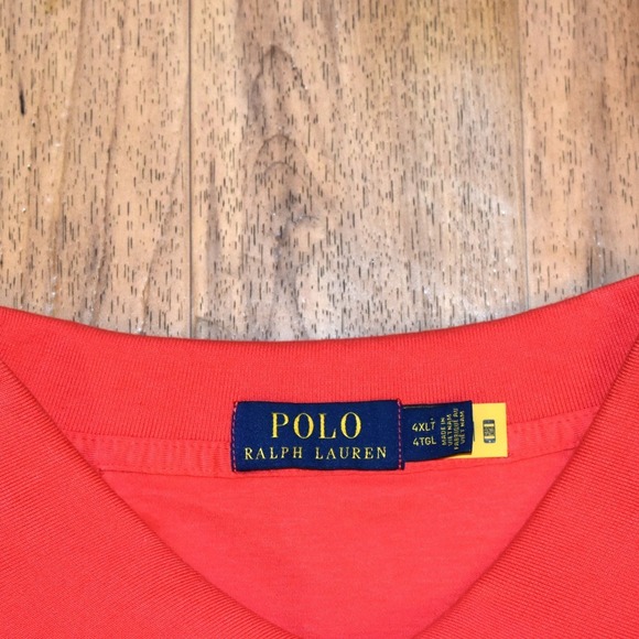 Polo Ralph Lauren Polo Shirt 4XLT Red NEW Short Sleeve Classic Fit Pony Logo - Picture 3 of 5